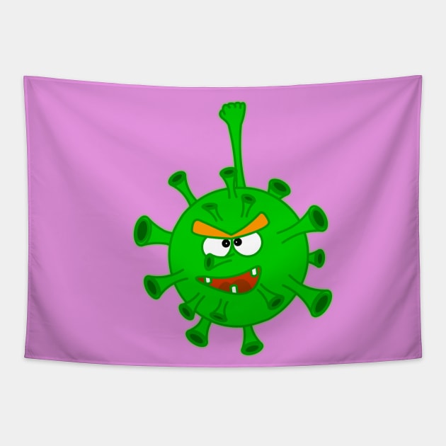 A Beautiful And Funny Coronavirus Covid-19 Will Decorate Your Things, As Well As Accessories, Perfect As A Present For Christmas And New Year. Tapestry by Kallin (Kaile Animations)