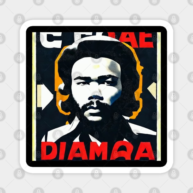 Donald Glover in the Style of Che Guevara Magnet by Prints Charming