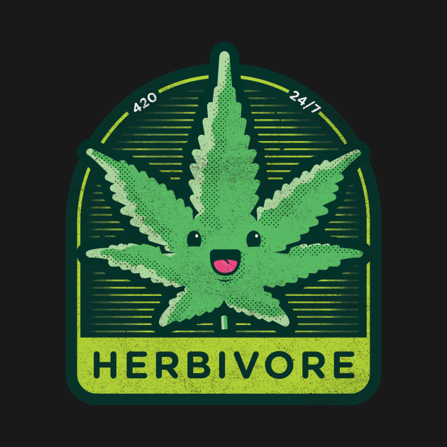 Herbivore Marijuana TShirt TeePublic