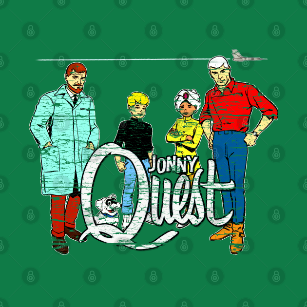 Jonny Quest - weathered board distressed - Jonny Quest - T-Shirt