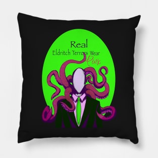 Real Eldritch Terrors Wear Pink - Slenderman Pillow