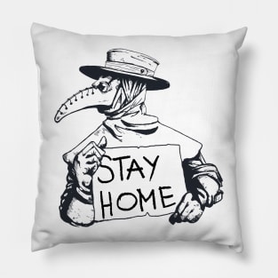 Stay Home - Plague Doctor Pillow