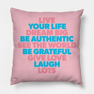 Necie's Rules of Life Pillow