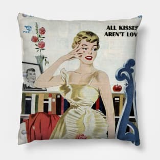 Vintage Romance Comic Book Cover - Boy Meets Girl Pillow