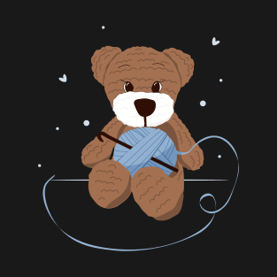 amigurumi teddy bear with a knitting yarn T-Shirt