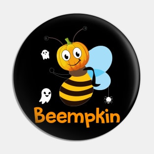 Beempkin Halloween Pumpkin Boo Bees T-shirt Pin