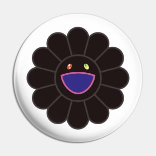 Black flower Pin