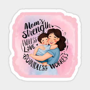 Mom's strength  Endless love Boundless Worries Mother's day | Mom lover gifts Magnet