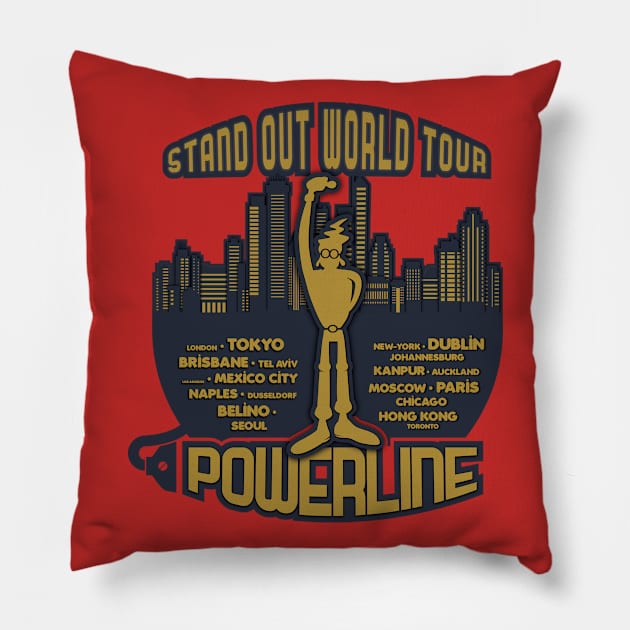 Stand Out World Tour Pillow by DeepDiveThreads