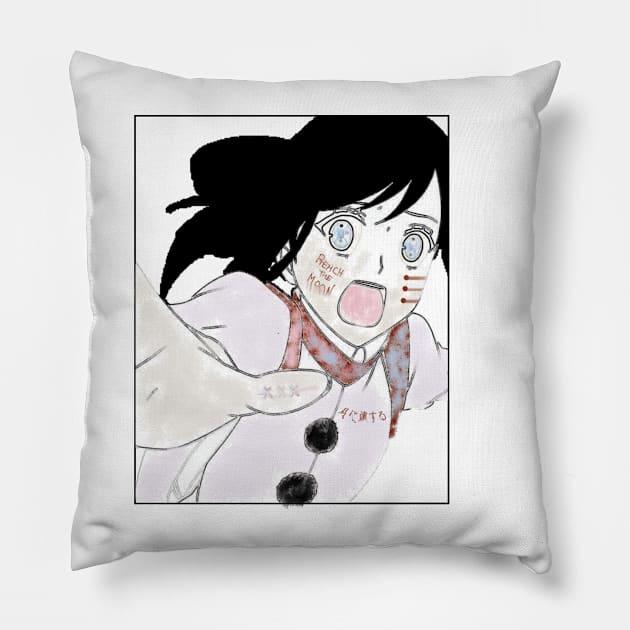 Shinsekai Yori ''REACH THE MOON'' V1 Pillow by riventis66