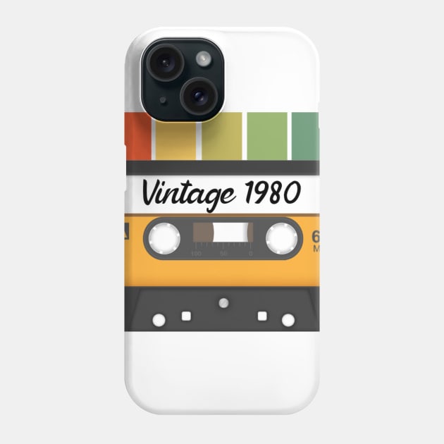 Vintage 1980 Phone Case by Bernesemountaindogstuff