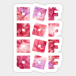 Roblox Piggy Stickers Teepublic - roblox logo pink and white
