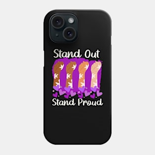 Vitiligo Awareness Stand Out Stand Proud Girls Womens Phone Case