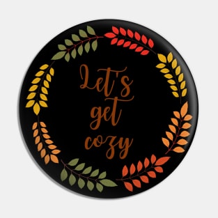 Let's get cozy fall typography with leaves Pin