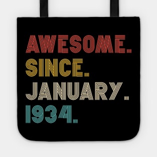 Awesome Since 1934 birthday Tote