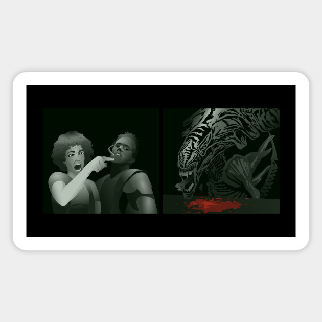 Ripley Yelling At Alien Confused Cat Meme Sticker Teepublic