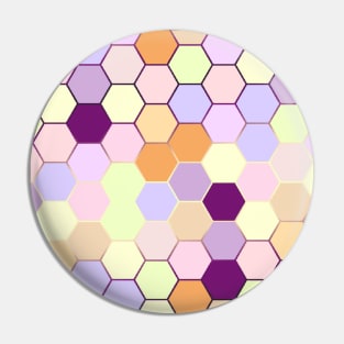 Cute pastel hexagon pattern Pin