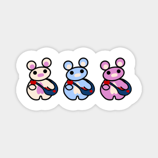 Three Chibis (Bag O'Hearts) Magnet