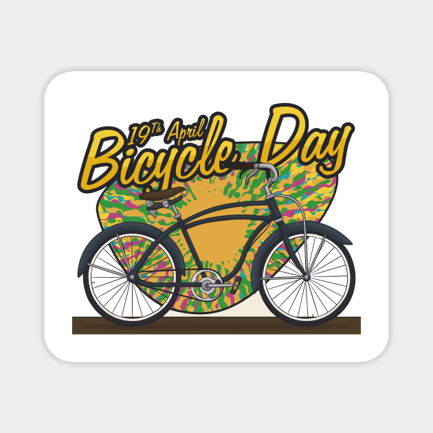 Bicycle Day Magnet by Zpapa