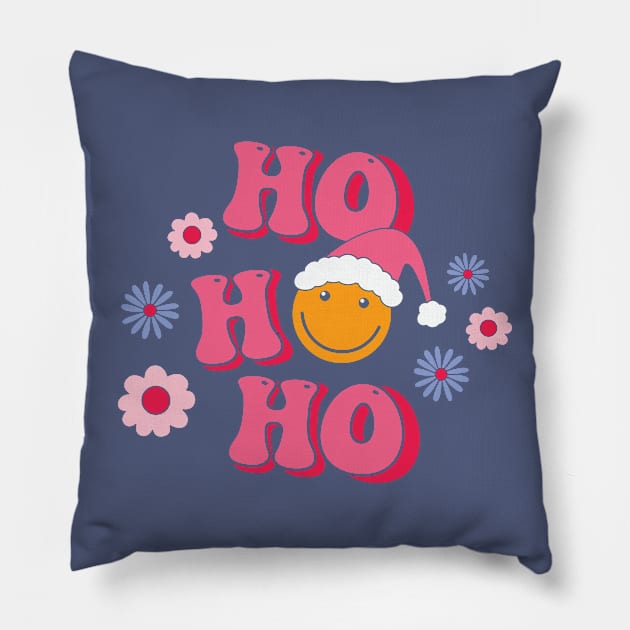 Groovy Christmas Ho Ho Ho Pillow by Asilynn