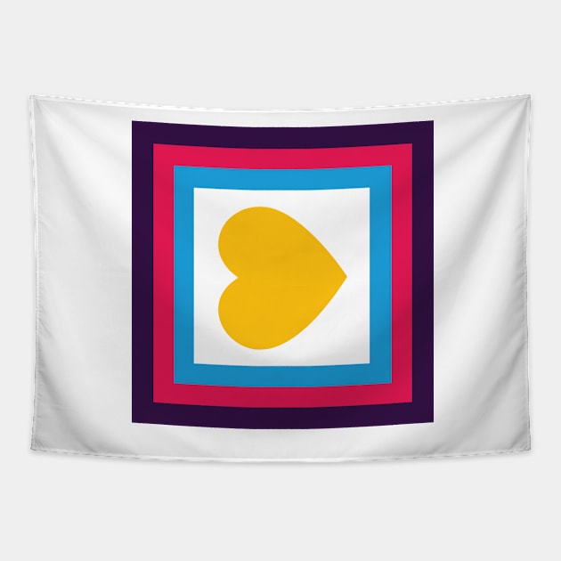 Polyamory Pride Minimalist - Squareception - (New Colors) Tapestry by LaLunaWinters