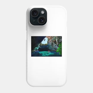 Melissani cave-lake, Kefalonia island Phone Case