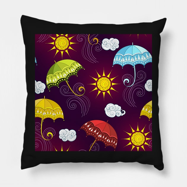 Fairytale Weather Forecast Large Scale Print Pillow by lissantee