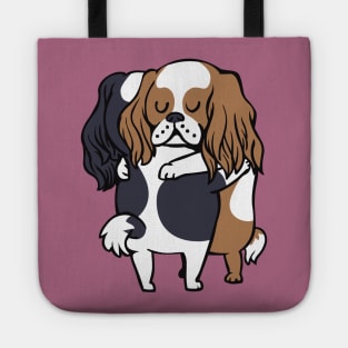 Cavalier King Charles Spaniel hugs Tote