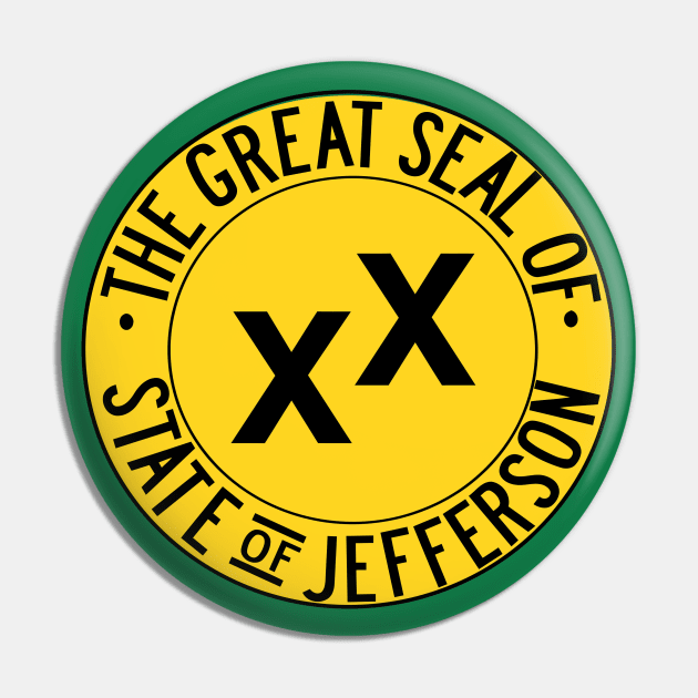 Jefferson State Flag - Proposed Pacific State of Jefferson T-shirt Oregon History Northern California Exit Pin by Yesteeyear