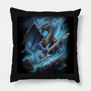 Lightning Dragon Rockin Out Pillow