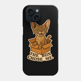 My Cat Likes to Sit in Boxes - Devon Rex Phone Case