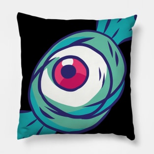 Zombie eye disguises itself as candy Pillow