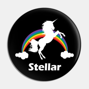 Stellar Rainbow Unicorn Design Pin