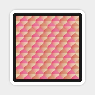 Retro 60s vibe, pattern in sweet pink and California beige Magnet