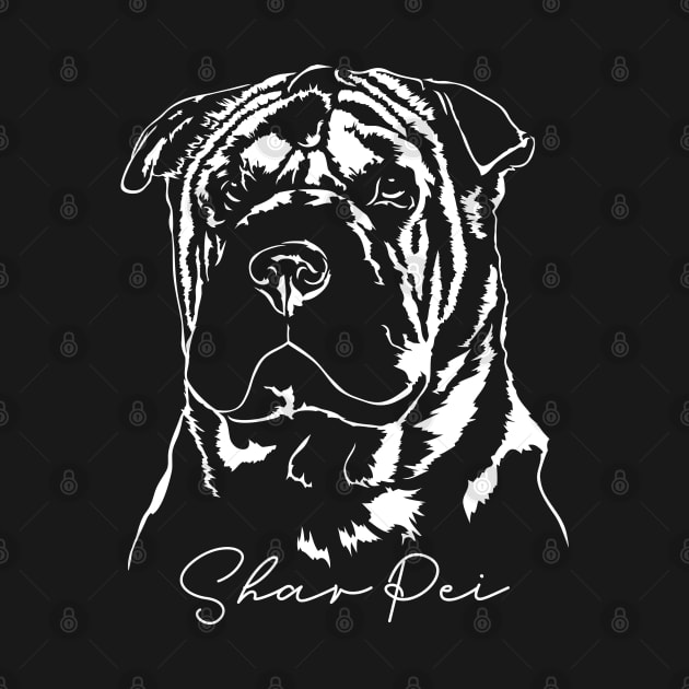 Chinese Shar Pei dog lover portrait by wilsigns