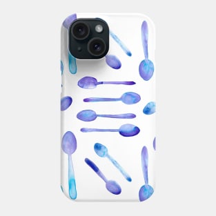 Purple Watercolor Spoons Phone Case