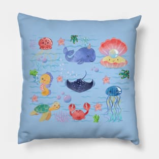 Plastic Free Ocean Pillow