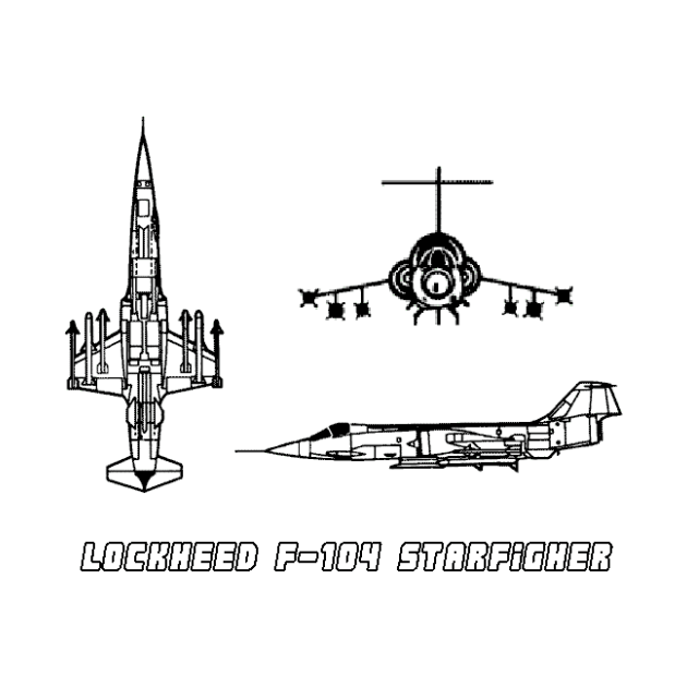 Lockheed F-104 Starfighter (black) by Big Term Designs