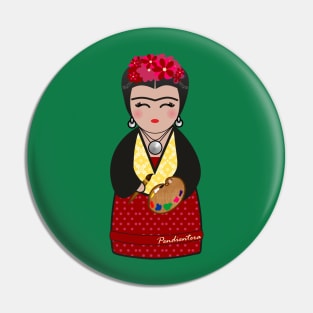 Kokeshi Frida Pin