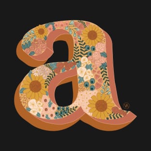 Floral Alphabet Series "A" T-Shirt