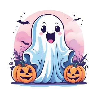 Cute ghost with  jack-o'-lantern T-Shirt