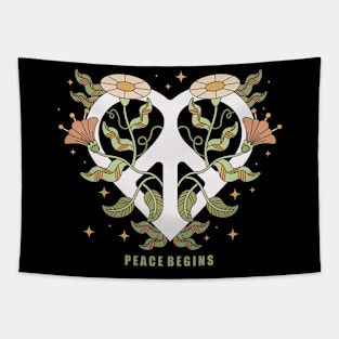 peace begins Tapestry