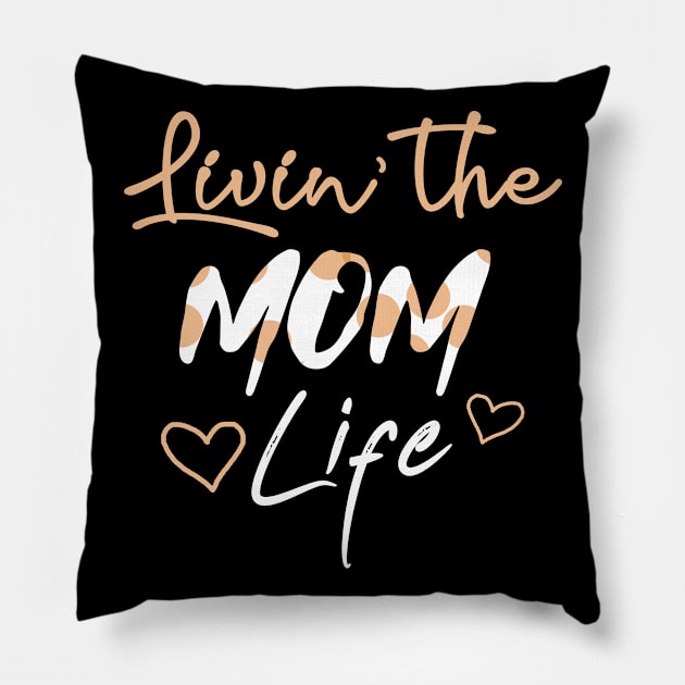 Living the Mom life Cute Grandma Grandmother Gift Pillow by melitasessin