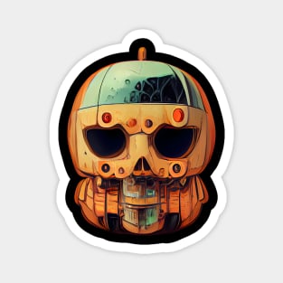 Pumpkin Skull Halloween Magnet