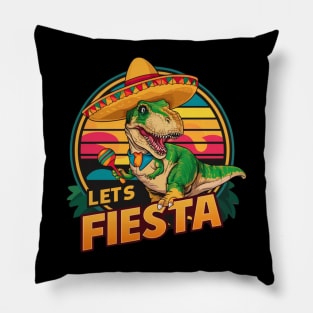 Let's Fiesta Mexican Dino Trex Cinco De Mayo Toddler Boys Pillow