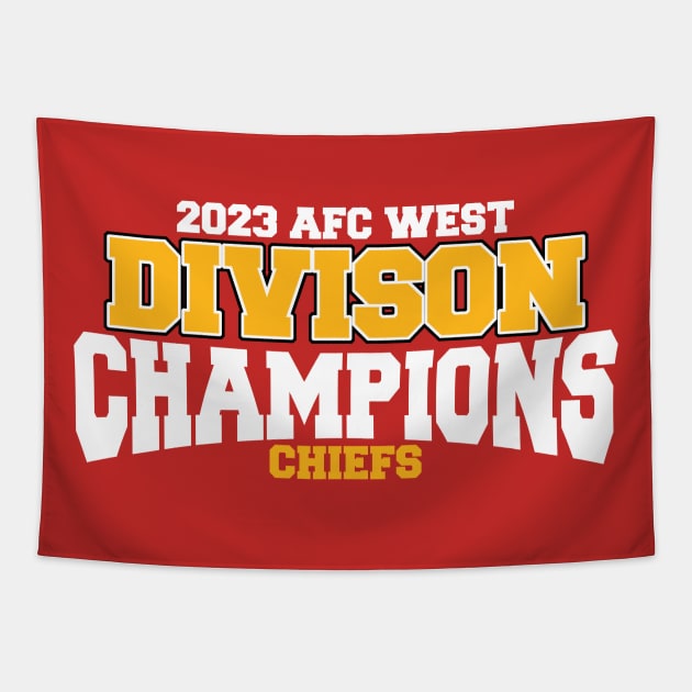 Chiefs - Division Champions 2023 Tapestry by CovpaTees