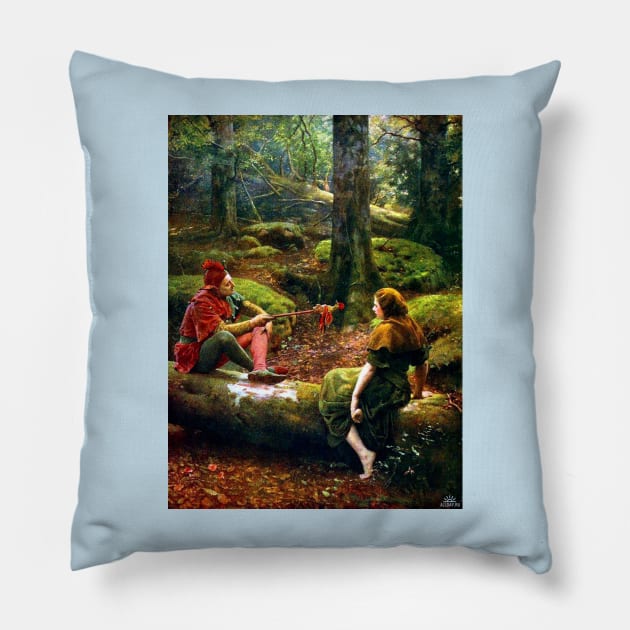In the Forest of Arden - John Collier Pillow by forgottenbeauty