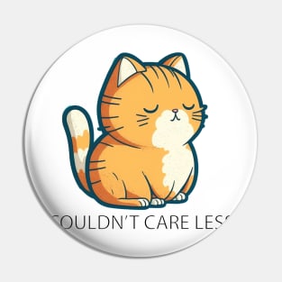 Couldnt Care Less Cat Pin