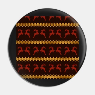 red and yellow raindeer pattern (christmas, tree, christmas raindeer and snowflakes) Pin