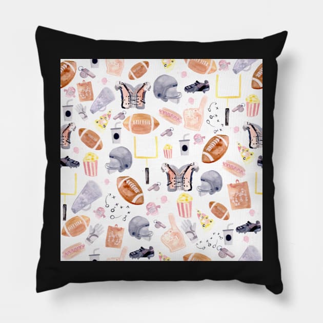 American Football  | Watercolor Pillow by Harpleydesign